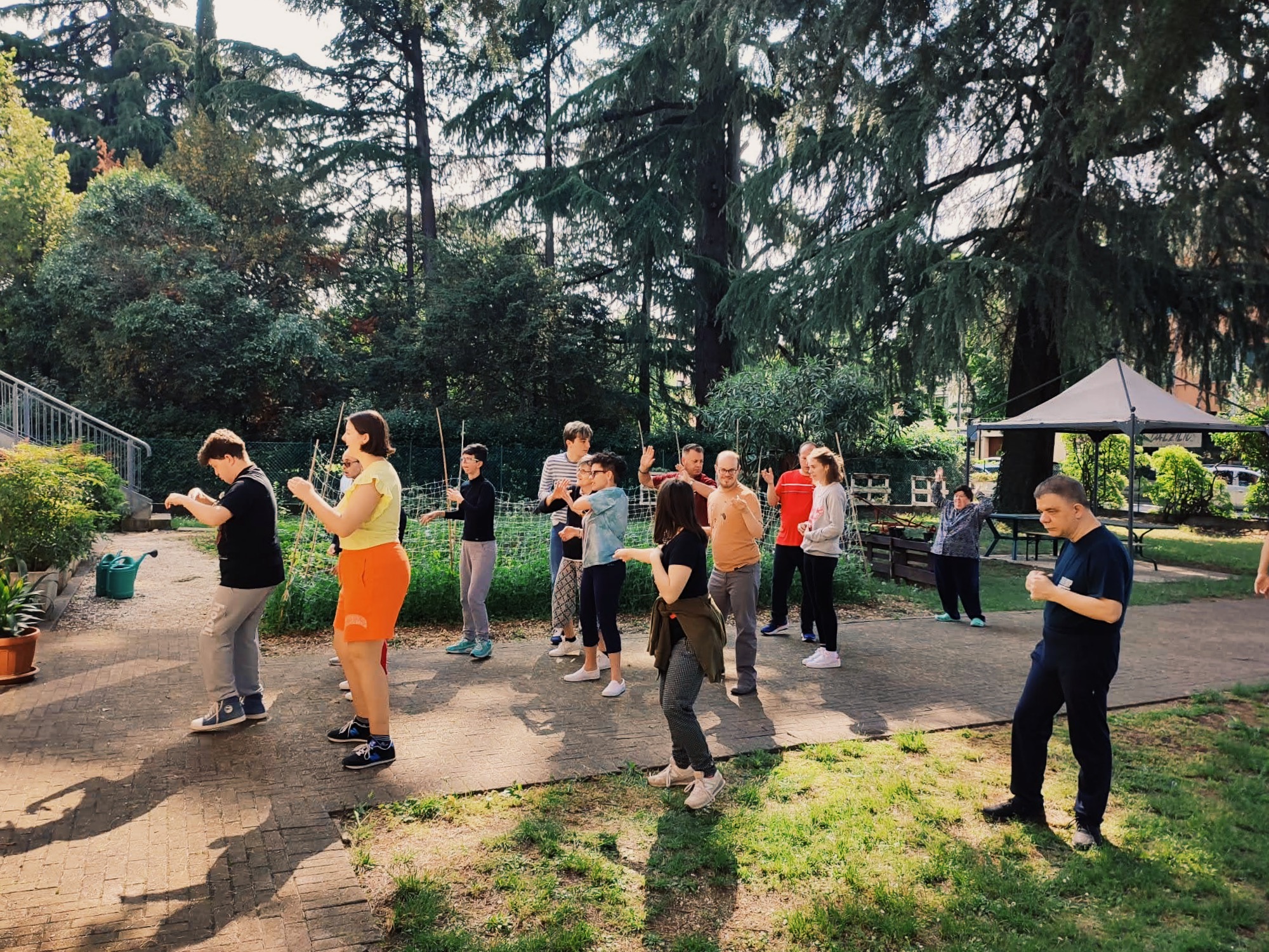 Attività di zumba in Villa Polin, giugno 2023